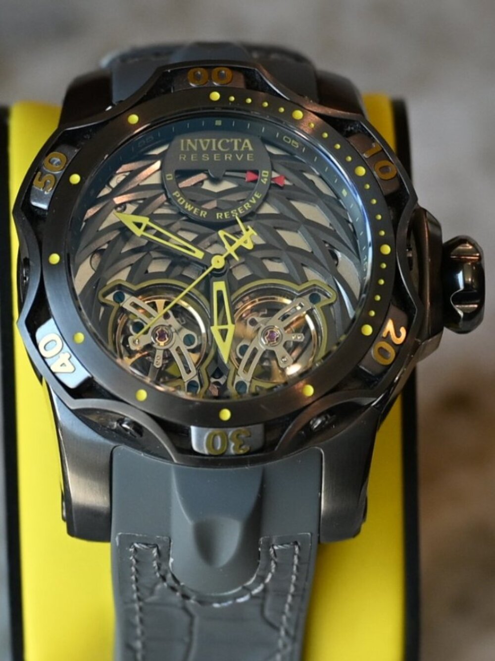 Invicta Reserve Venom 34473 Automatic Double Open Heart Watch